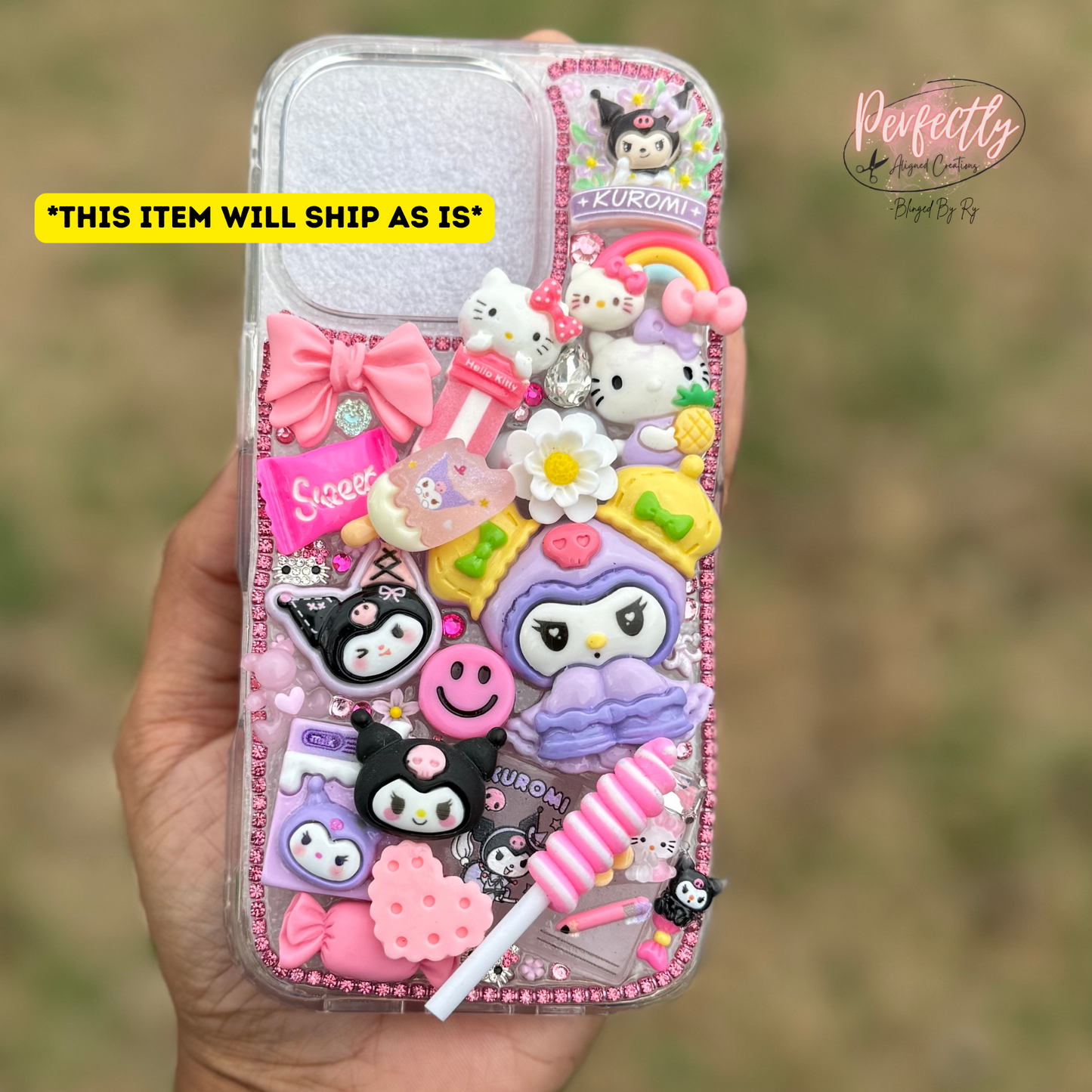Ready To Ship - iPhone 16 Pro Kuromi/Hello Kitty Junk Case