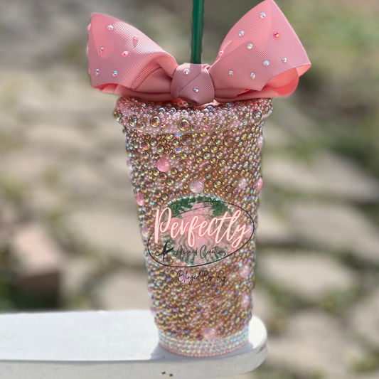 Pink & Brown Bling Cup