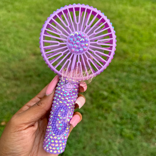 Purple Personalized Bling Fan