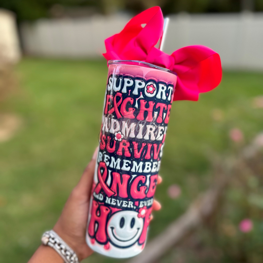 Breast Cancer Awareness Tumbler - Ready To Ship
